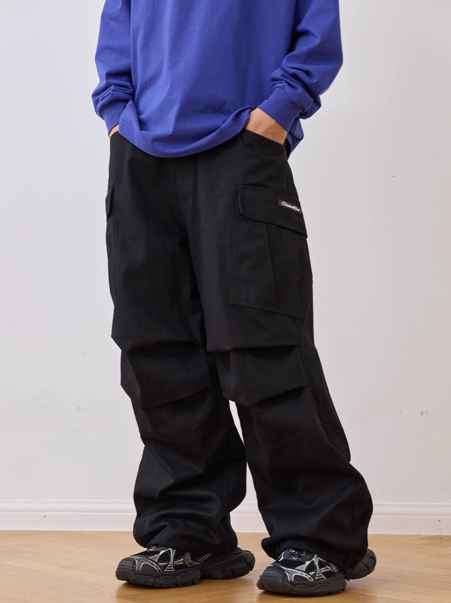 Harsh and Cruel Pleated Paratrooper Work Cargo Pants