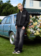 Harsh and Cruel Signature Pearl Embroidered Zip Up Hoodie