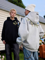 Harsh and Cruel Embroidered Pine Bird Hoodie