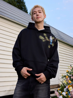 Harsh and Cruel Embroidered Pine Bird Hoodie
