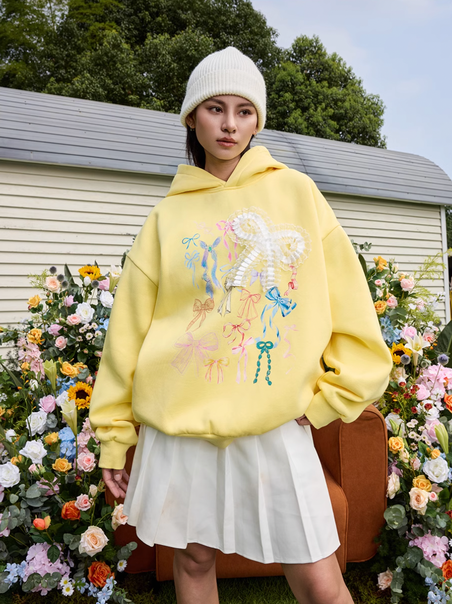 Harsh and Cruel Cute Lace Bow Hoodie