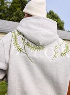 Harsh and Cruel Floral Garland Embroidered Text HACR Hoodie