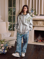 Harsh and Cruel Floral Garland Wreath Embroidered Hoodie