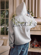 Harsh and Cruel Floral Garland Wreath Embroidered Hoodie