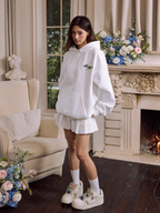 Harsh and Cruel Floral Wreath Embroidered Botanical Hoodie