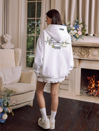 Harsh and Cruel Floral Wreath Embroidered Botanical Hoodie