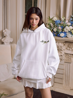 Harsh and Cruel Floral Wreath Embroidered Botanical Hoodie