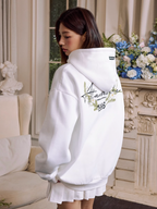 Harsh and Cruel Floral Wreath Embroidered Botanical Hoodie