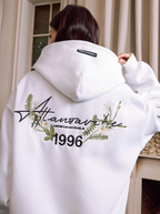 Harsh and Cruel Floral Wreath Embroidered Botanical Hoodie