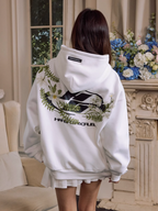 Harsh and Cruel Botanical Darts Logo Floral Embroidered Hoodie