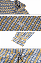 S45 Basic Embroidered Logo Plaid Long Sleeved Shirt