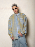 S45 Basic Embroidered Logo Plaid Long Sleeved Shirt