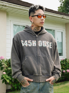 S45 Gemstone Logo Washed Zip Up Hoodie