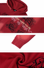 S45 Gradient Washed Tears Girl Print Hoodie