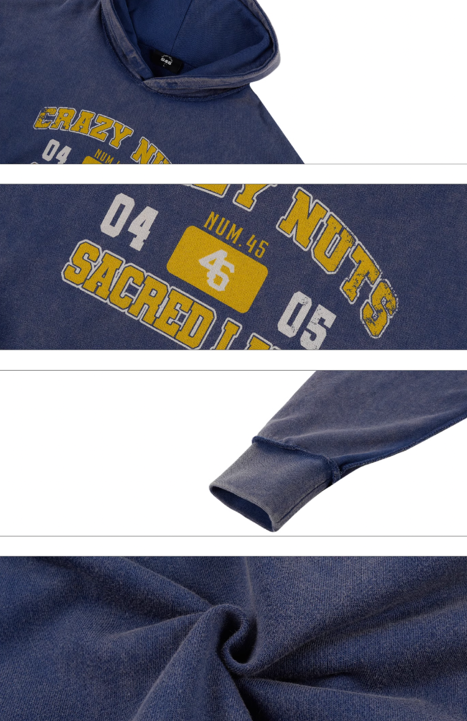 S45 Thread Destruction Washed Hoodie