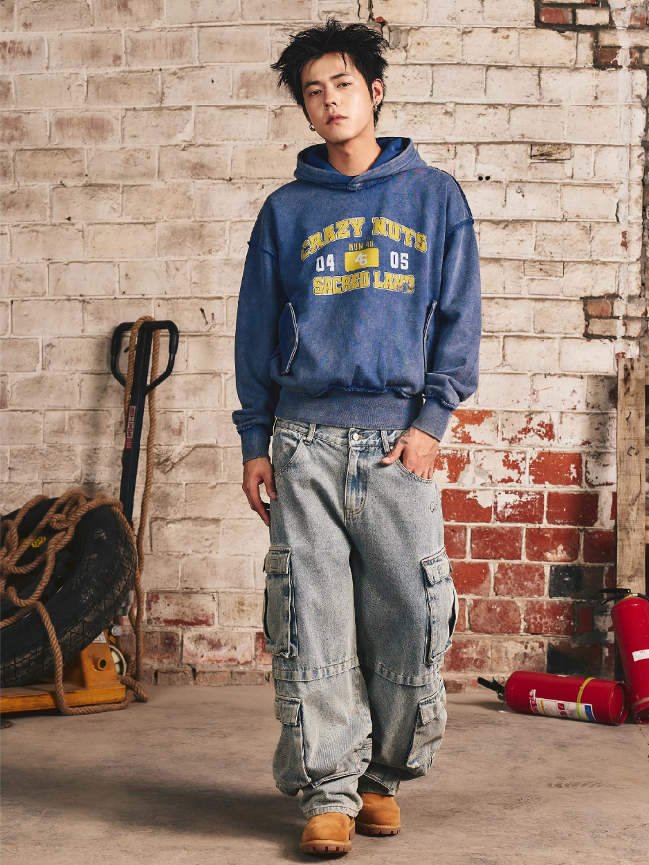 S45 Thread Destruction Washed Hoodie