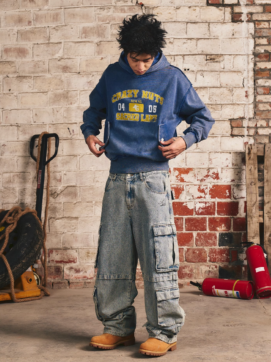 S45 Thread Destruction Washed Hoodie