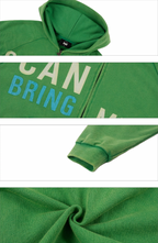 S45 Washed Flocking 3D Printed Zip Up Hoodie