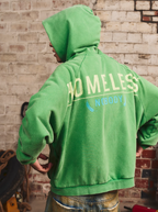 S45 Washed Flocking 3D Printed Zip Up Hoodie