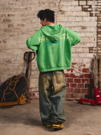 S45 Washed Flocking 3D Printed Zip Up Hoodie