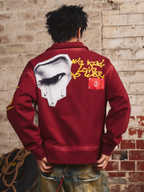 S45 Vintage Lapel Patch Polo Sweatshirt