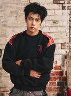 S45 Plaid Destruction Patchwork Sweatshirt