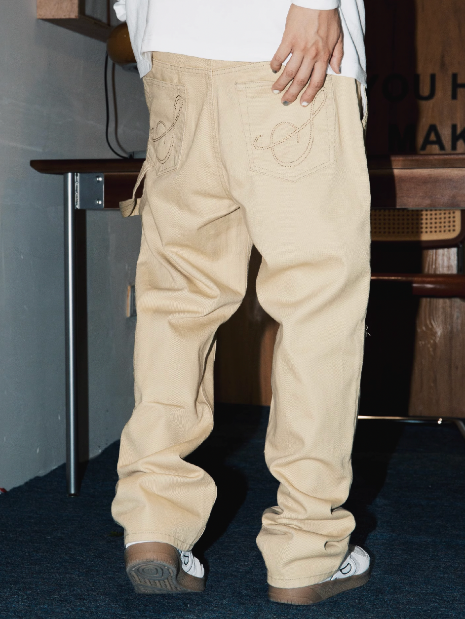 S45 Hole Washed Double Knee Work Pants