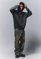 ANTIDOTE Washed Destroyed Slogan Hoodie