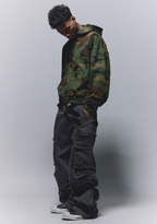 ANTIDOTE Camouflage Printed Zip Up Hoodie