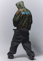 ANTIDOTE Camouflage Printed Zip Up Hoodie