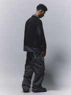 ANTIDOTE Fake Two Piece Plaid Patchwork Long Sleeve Shirt