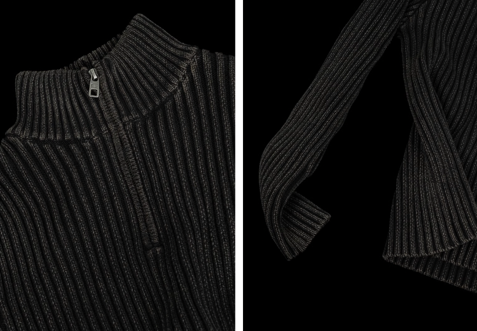 ANTIDOTE High Neck Half Zip Knit Sweater