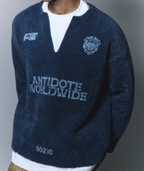 ANTIDOTE Imitation Mink Sports Print Knit Sweater