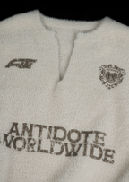 ANTIDOTE Imitation Mink Sports Print Knit Sweater