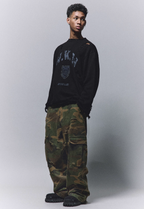 ANTIDOTE Camouflage Washed Hole Baggy Cargo Pants