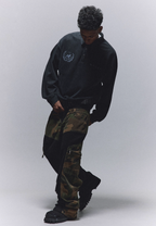 ANTIDOTE Camouflage Canvas Patchwork Baggy Pants