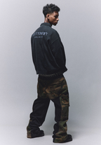 ANTIDOTE Camouflage Canvas Patchwork Baggy Pants
