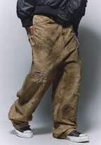 ANTIDOTE Heavy Damage Studded Double Knee Pants