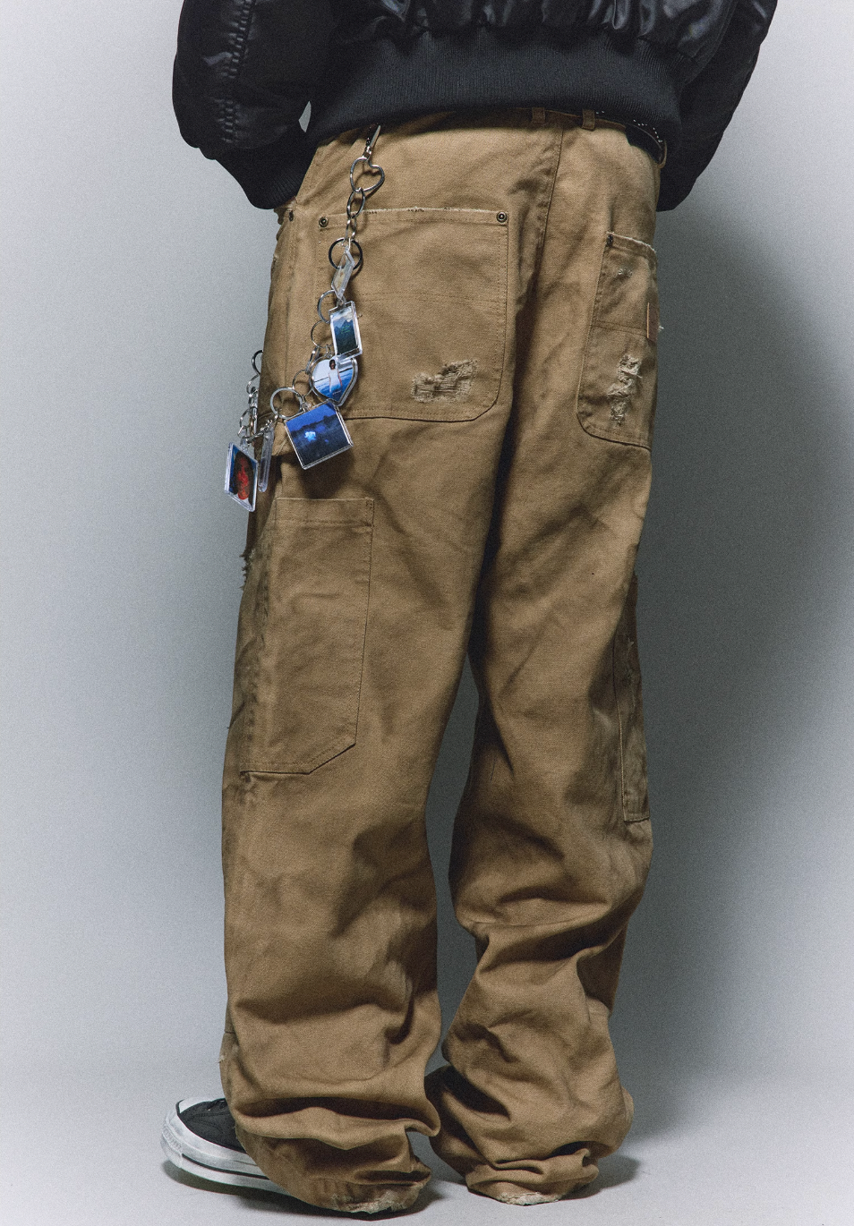 ANTIDOTE Heavy Damage Studded Double Knee Pants