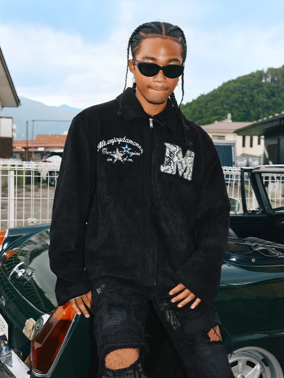 MEDM Animal Texture Suede Jacket