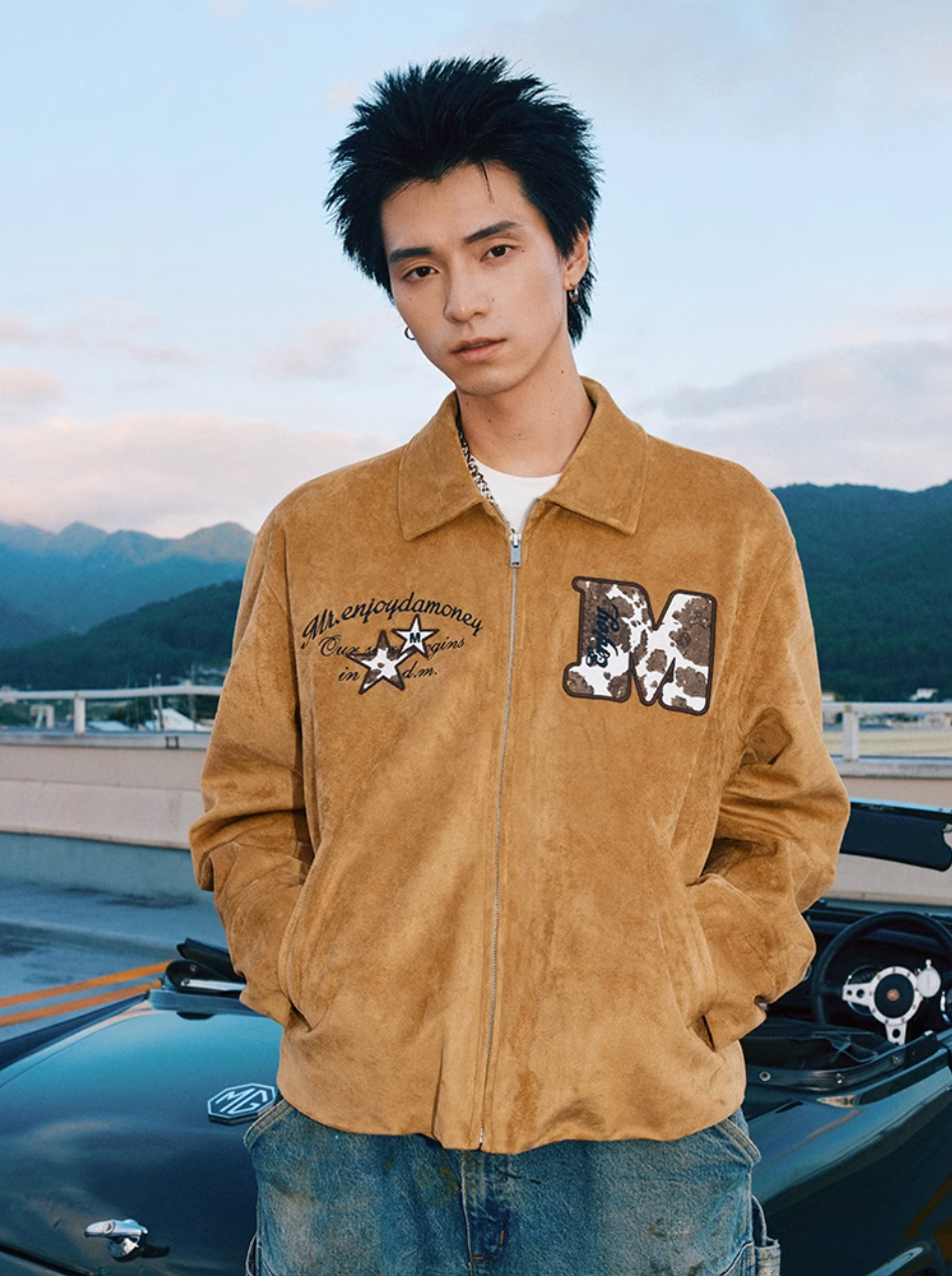 MEDM Animal Texture Suede Jacket