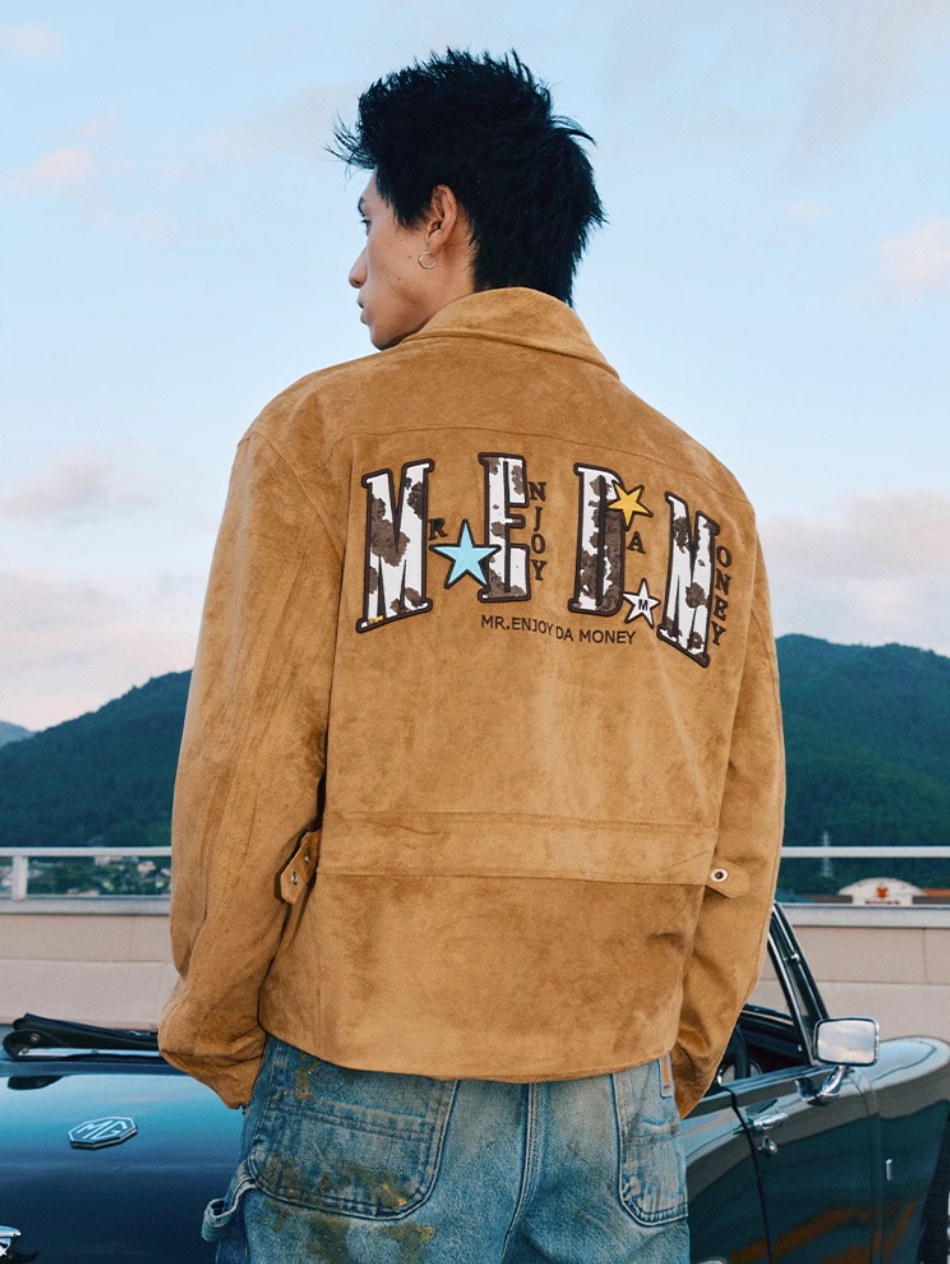 MEDM Animal Texture Suede Jacket