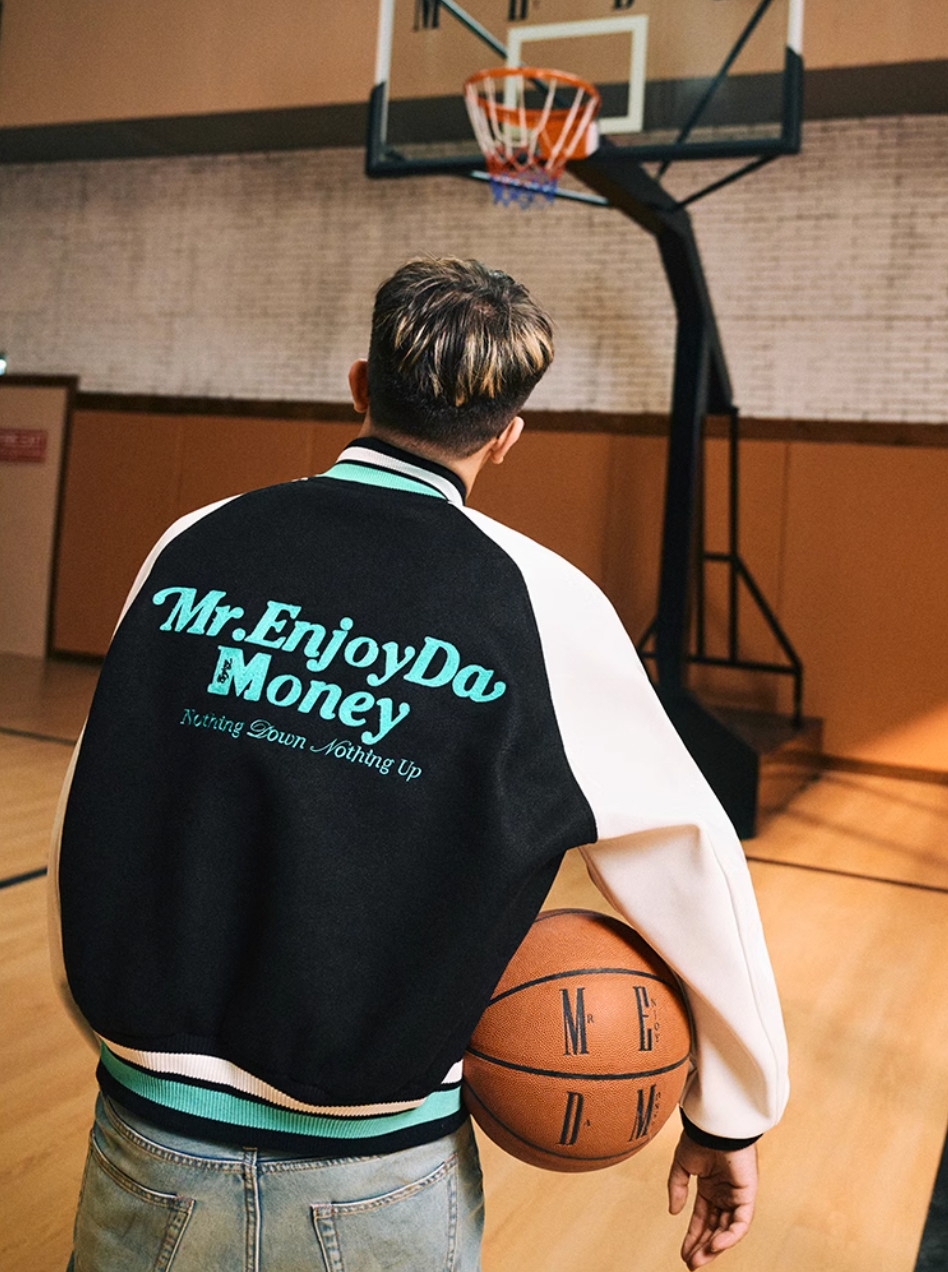 MEDM Font Typography Varsity Jacket