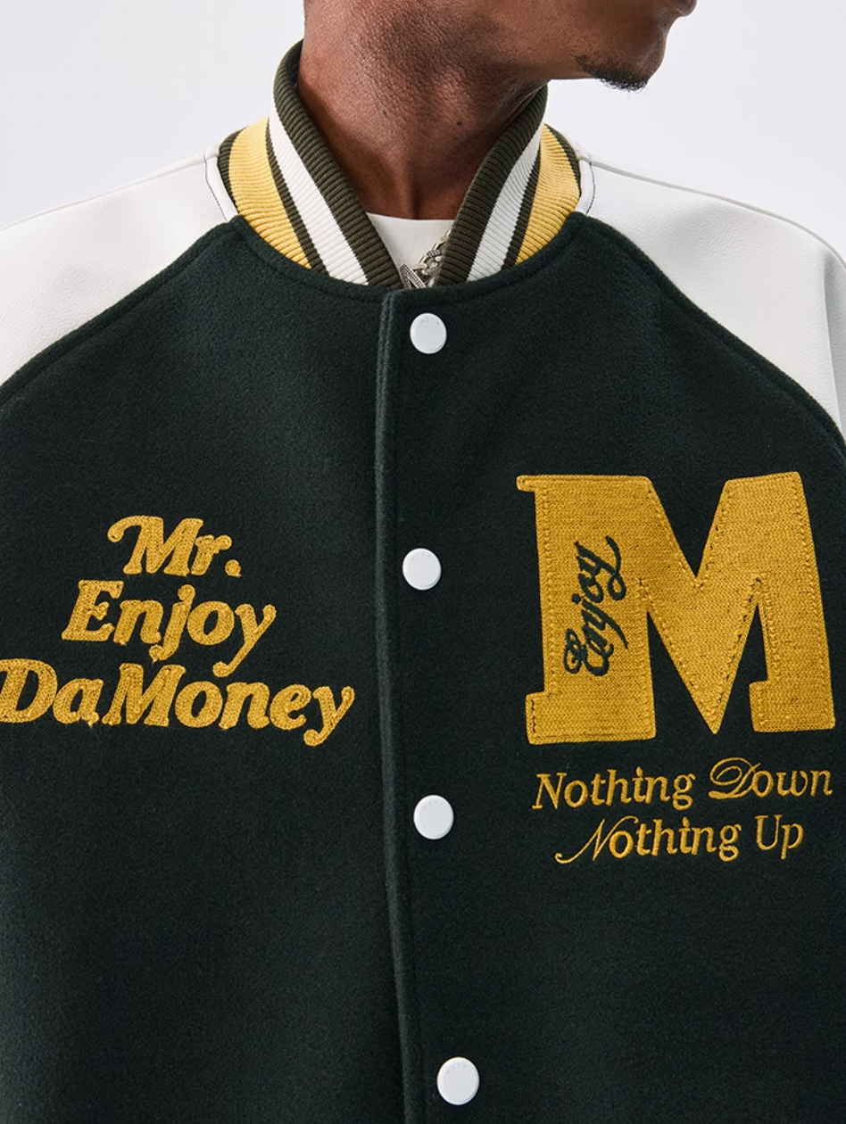 MEDM Font Typography Varsity Jacket