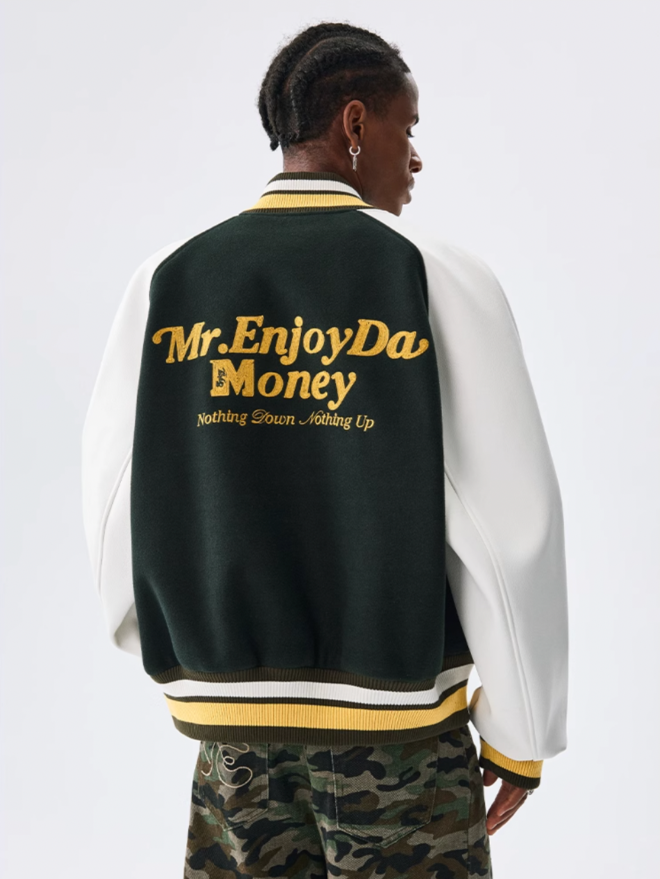 MEDM Font Typography Varsity Jacket