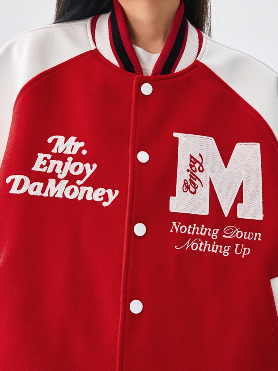 MEDM Font Typography Varsity Jacket