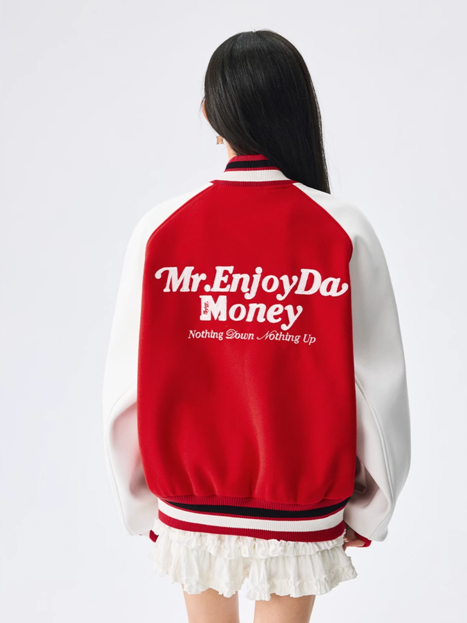 MEDM Font Typography Varsity Jacket