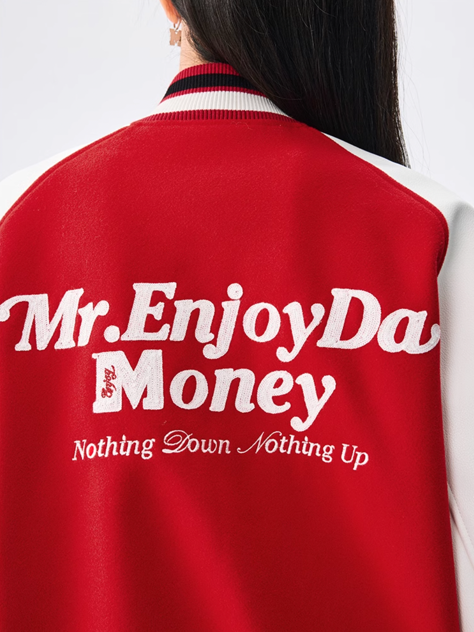 MEDM Font Typography Varsity Jacket