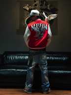 MEDM x STK Patch Embroidery Varsity Jacket