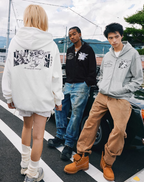 MEDM 3D Embroidered Angel Dove Zip Up Hoodie